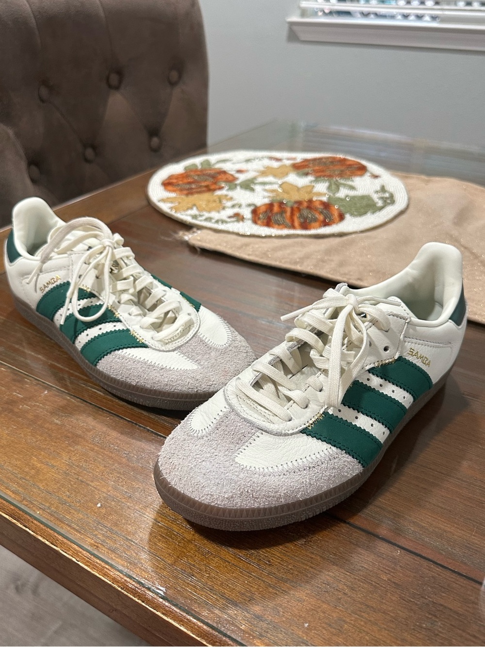 Wines Samba Color Green Size 7 Us Women's Sneakers Lace Up Shoes